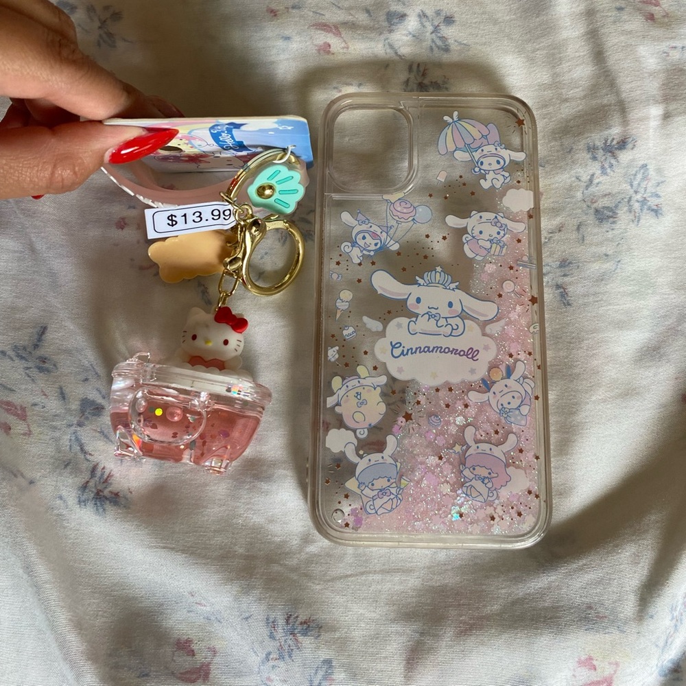Cinnomroll + Hello Kitty Keychain